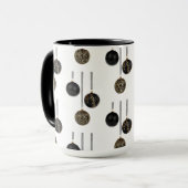 Vintage moderne Ornamente Tasse (Vorderseite Links)