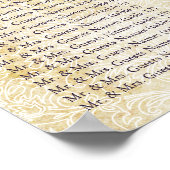 Vintage moderne Pfauensitzkarte Poster (Ecke)