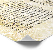 Vintage moderne Pfauensitzkarte Poster (Ecke)