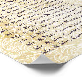 Vintage moderne Pfauensitzkarte Poster (Ecke)