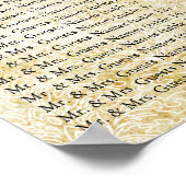 Vintage, moderne schwarze Chalkboard-Sitzkarte Poster (Ecke)