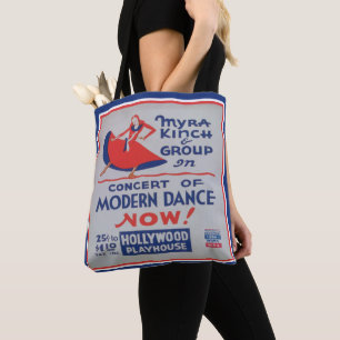 Vintage moderne Tanzwerbung Print Tasche