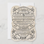 Vintage moderne Typografie Einladung (Vorderseite)