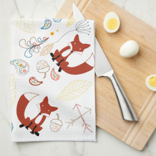 Vintage moderne Waldtiere Fox-Muster Küchentuch