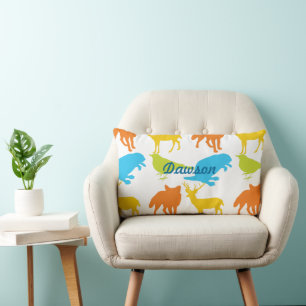 Vintage moderne Waldtiere Pillow Lendenkissen