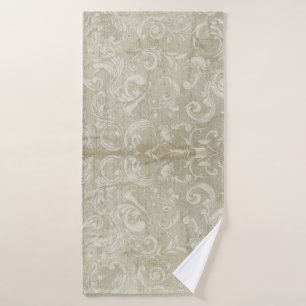 Vintage moderne Wasserfarben Holzgrau Badehandtuch