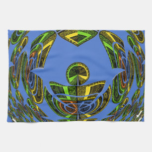 Vintage modernes Motiv Handtuch