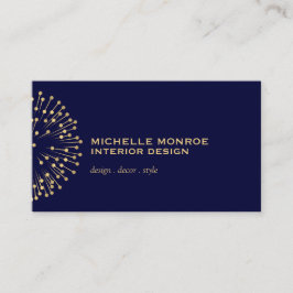 Vintage modernistische Sternexplosion Innenarchite Visitenkarte