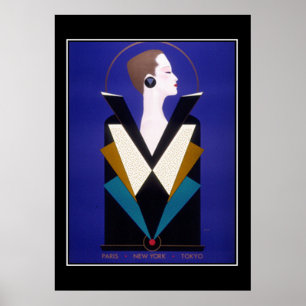 Vintage Modewerbeanzeige Poster Druck