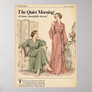 Vintage-Modezeitschriften-Seiten, Retro-Mode  Poster