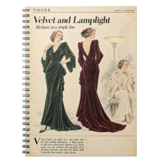 Vintage-Modezeitschriftseiten, Antiker Stil Notizblock