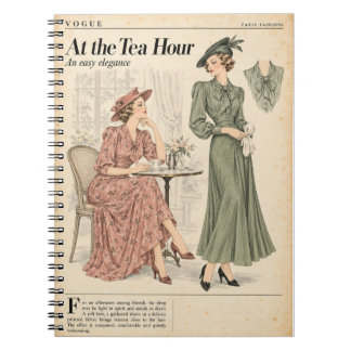 Vintage-Modezeitschriftseiten, Antiker Stil Notizblock