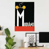 Vintage Modiano Zigarettenpapier Poster (Heimbüro)