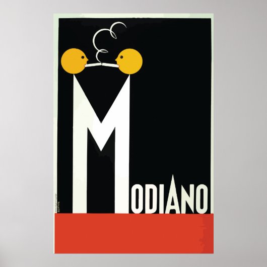Vintage Modiano Zigarettenpapier Poster (Vorne)