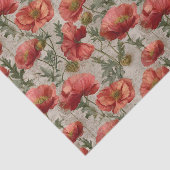 Vintage Mohn-Decoupage Seidenpapier (Ausschnitt)