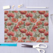 Vintage Mohn-Decoupage Seidenpapier (Handwerk)