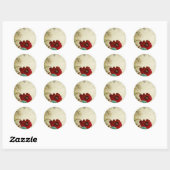 Vintage-Mohn Sticker (Blatt)