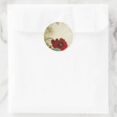 Vintage-Mohn Sticker (Tasche)