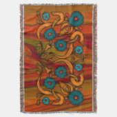 Vintage Mohnblume Decke (Vorderseite Vertikal)