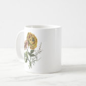 Vintage Mohnblumen-Blume Kaffeetasse (Vorderseite Links)