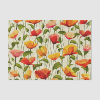 Vintage. Mohnblumen. Seidenpapier