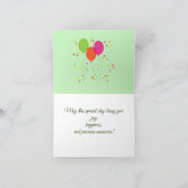 Vintage Mohnblüte, Blume Karte (Innenseite)