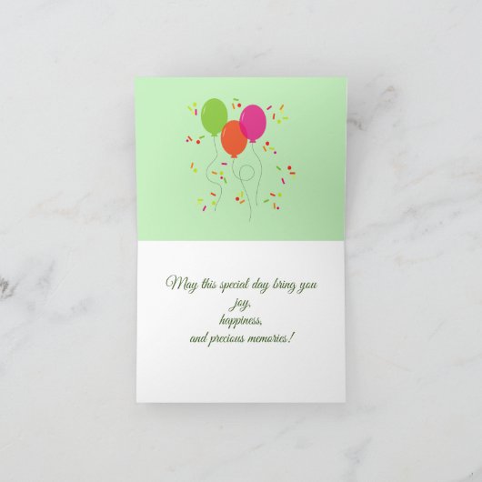 Vintage Mohnblüte, Blume Karte (Innenseite)