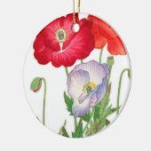 Vintage Mohnblüte, Blume Keramik Ornament (Links)