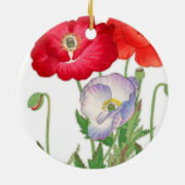 Vintage Mohnblüte, Blume Keramik Ornament (Hinten)