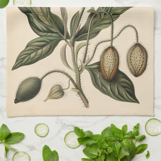 Vintage Mohnblüte Geschirrtuch (Gefaltet)