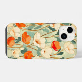 Vintage Mohnblüte iPhone Hülle (Rückseite (Horizontal))