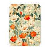 Vintage Mohnblüte Magnet (Vertikal)