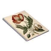 Vintage Mohnblüte Notizblock (Rechte Seite)
