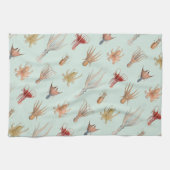 Vintage Mollusken (blau) Geschirrtuch (Horizontal)