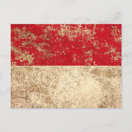 Vintage Monaco-Flagge Postkarte (Vorderseite)