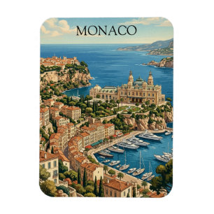 Vintage Monaco Französische Riviera Casino Blick Magnet