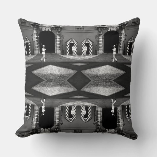 Vintage Monaco Fürstentum Fürstentum Palast Mouse Kissen (Vorderseite)