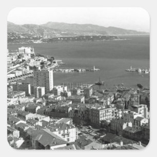 Vintage Monaco Fürstentum Monte Carlo Port 1970 Quadratischer Aufkleber