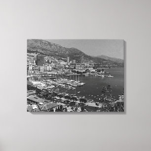 Vintage Monaco Monte-Carlo Gesamtansicht Leinwanddruck