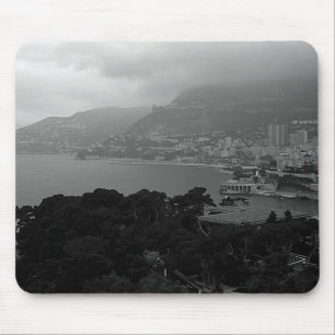 Vintage Monaco Monte Carlo Küstenansicht Mousepad