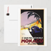 Vintage Monaco - Postkarte (Vorne/Hinten)