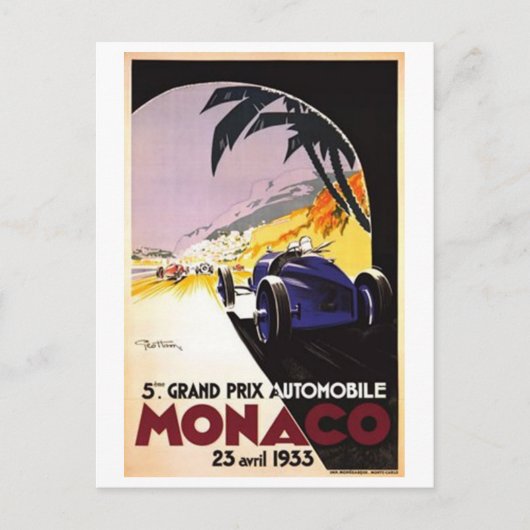Vintage Monaco - Postkarte (Vorderseite)