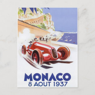 Vintage Monaco - Postkarte