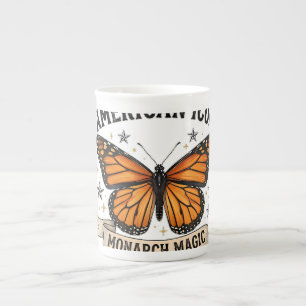 Vintage Monarch-Schmetterling Amerikanisches Icon  Porzellantasse