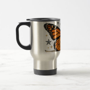 Vintage Monarch Schmetterling Amerikanisches Icon  Reisebecher