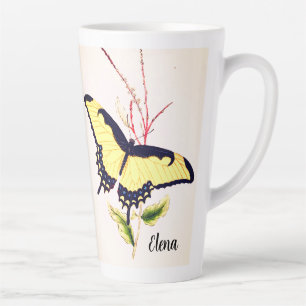 Vintage Monarch-Schmetterling personalisierter Nam Milchtasse