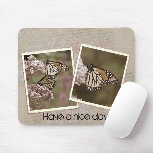 Vintage Monarchfalter Mousepad (Mit Mouse)