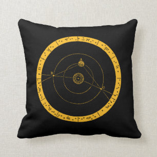 Vintage-Mond-Astronomie-Raum-Geek-Science-Nerd Kissen