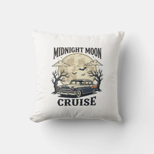 Vintage Mond Auto Gothic Klassiker Halloween Des Kissen