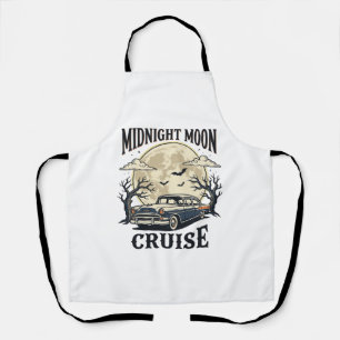 Vintage Mond Auto Gothic Klassiker Halloween Des Schürze
